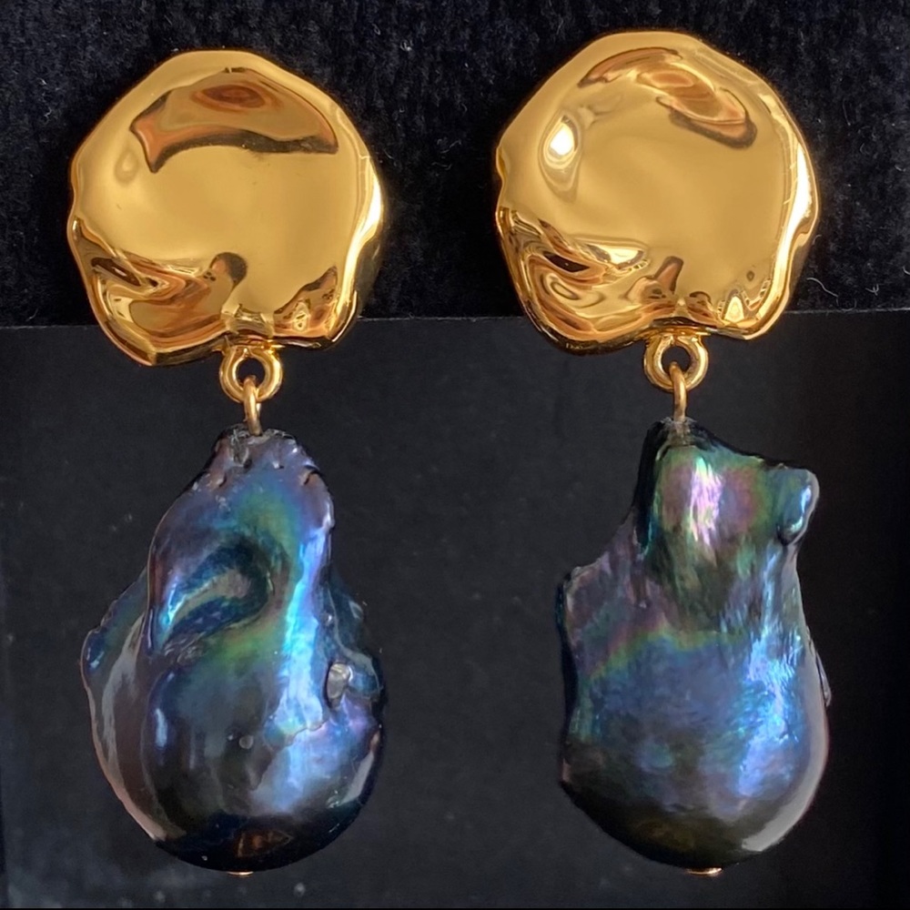 Lizzie Fortunato Coin Reflection Pearl Earrings